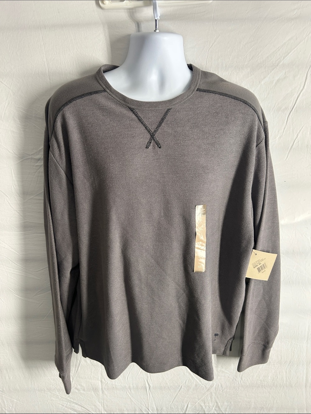 Men’s Long-Sleeve Thermal Crew in Charcoal